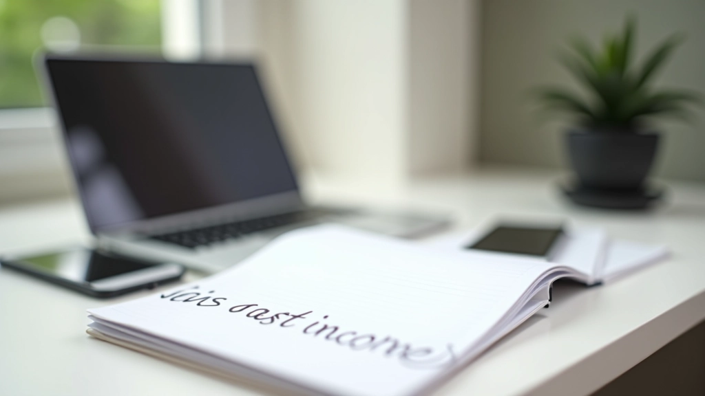 Bureau avec ordinateur portable, téléphone, et bloc-notes avec tâches écrites