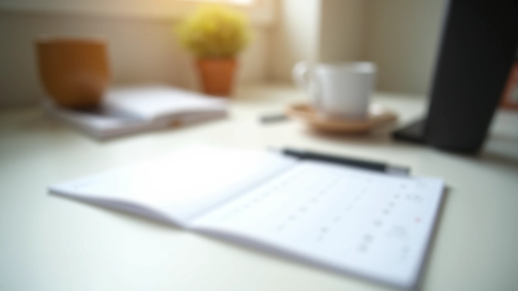 Agenda ouvert avec stylo sur un bureau de travail, gestion du temps