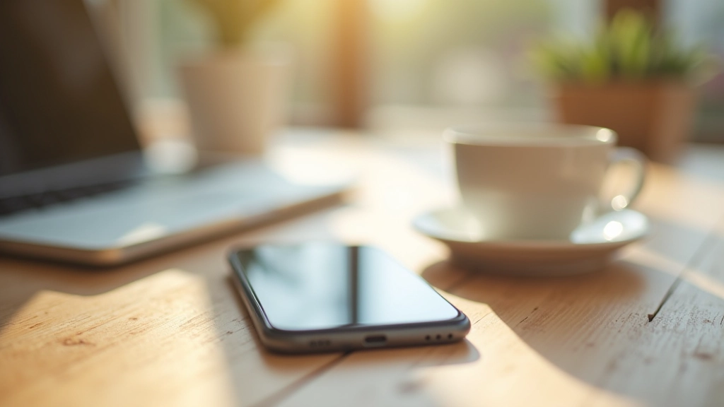 Téléphone avec applications et notifications, travail à distance